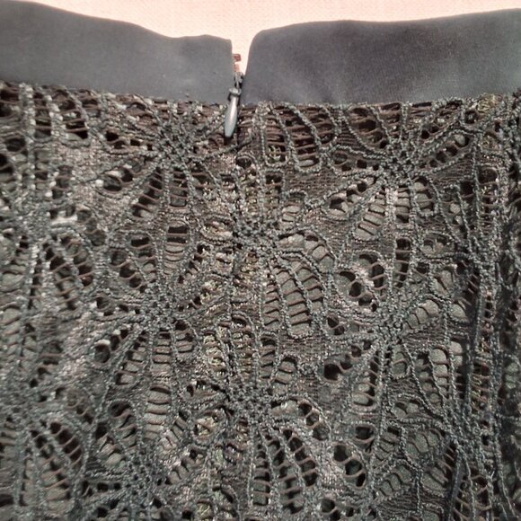 Eva Franco Anthropologie Green Lace A Lined Skirt Sz 4 - Picture 5 of 5